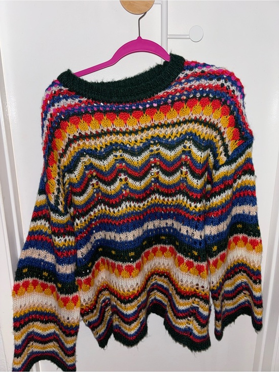 SHEIN Sweaters - Bell Sleeve Striped Sweater